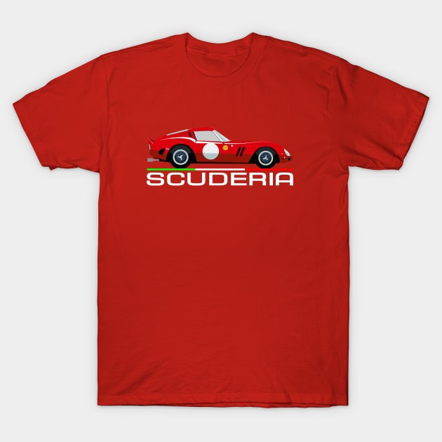 SCUDERIA GTO vintage gt racing Italian car T-Shirt by Lefteris